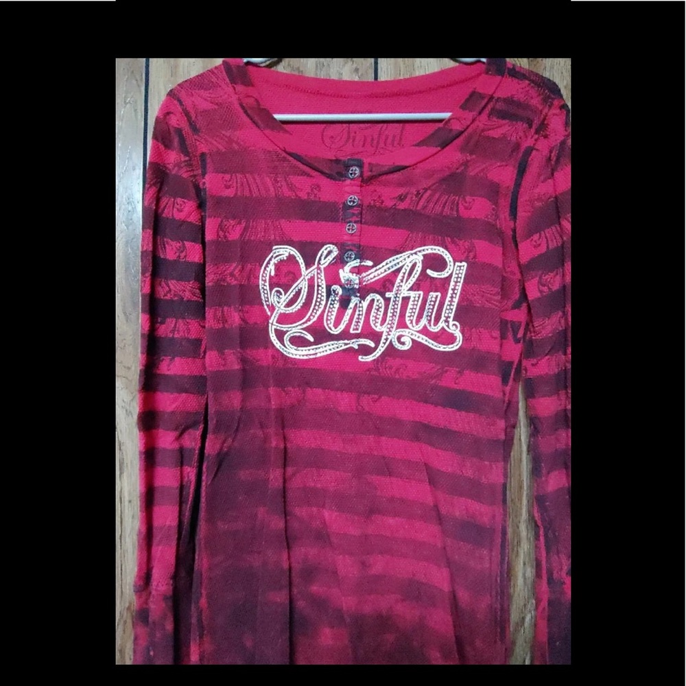 Sinful size medium long sleeve shirt